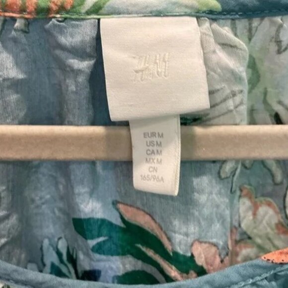 H&M oversized floral lightweight tunic/mini dress size M - Picture 4 of 5